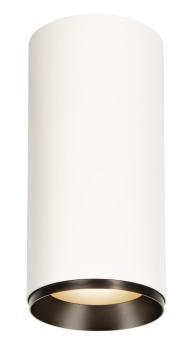 NUMINOS® XL CL, PHASE, Deckenaufbauleuchte, 3000 K, 28 Watt, Phasenabschnitt, 60°, matt weiß / matt schwarz