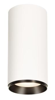 NUMINOS® XL CL, DALI, Deckenaufbauleuchte, 4000 K, 27 Watt, DALI, 24°, matt weiß / matt schwarz