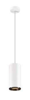 NUMINOS® XL PD, DALI, Pendelleuchte, Pendellänge 250 cm, 2700 K, 27 Watt, 60°, DALI, matt weiß / matt schwarz