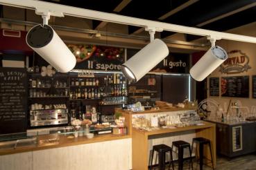 NUMINOS® XL 3Ph., DALI, 3~ Spot, zylindrisch, 3000 K, 27 Watt, DALI, 60°, matt weiß / matt schwarz