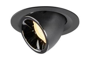 NUMINOS GIMBLE M, Deckeneinbauleuchte schwarz / chrom 3000 K 55°