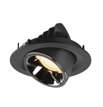 Preview: NUMINOS GIMBLE M, Deckeneinbauleuchte schwarz / chrom 3000 K 55°