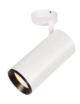 NUMINOS® XL CL, PHASE, Deckenaufbauleuchte, 3000 K, 28 Watt, Phasenabschnitt, 60°, matt weiß / matt schwarz