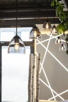 PARA CONE GL, Pendelleuchte schwarz / transparent