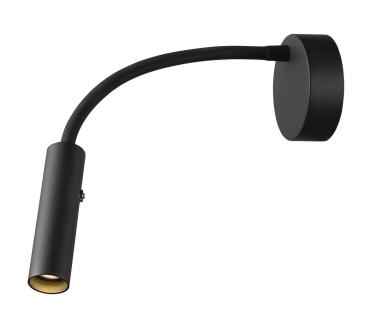 Preview: KARPO GOOSE, Wandaufbauleuchte schwarz 5,8 W 3000 K 40°