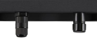 FLOODI L, Wand- und Deckenaufbauleuchte anthrazit / transparent 48 W 3000 K 100°