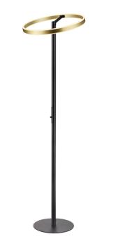 Preview: ONE STRAIGHT FL, Stehleuchte schwarz/messing 20 W 1200/1200 lm 2700/3000 K CRI 90 140°