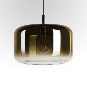 Preview: PANTILO 28 PD, E27 Pendelleuchte, gold/chrom