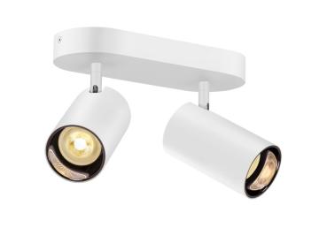 ASTO TUBE, Deckenaufbauleuchte, zylindrisch, max. 2x10 W, weiß