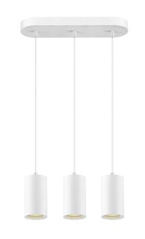 ASTO TUBE, Pendelleuchte, GU10, Pendellänge 250 cm, max. 3x10 W, weiß