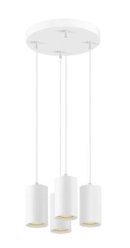 ASTO TUBE, Pendelleuchte, GU10, Pendellänge 250 cm, max. 4x10 W, weiß