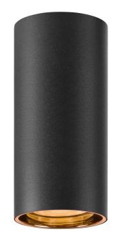 ASTO TUBE, Deckenaufbauleuchte, zylindrisch, max. 1x10 W, schwarz