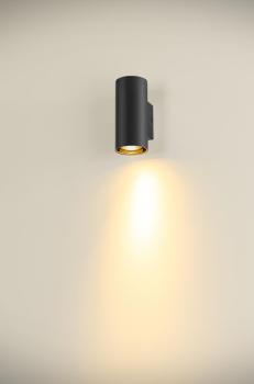 ASTO TUBE, Wandaufbauleuchte, zylindrisch, max. 1x10 W, schwarz