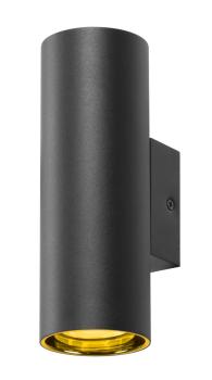 Preview: ASTO TUBE, Wandaufbauleuchte, zylindrisch, max. 2x10 W, schwarz