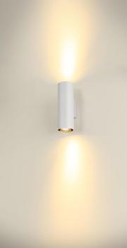 ASTO TUBE, Wandaufbauleuchte, zylindrisch, max. 2x10 W, weiß