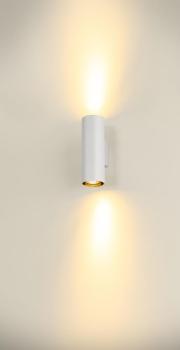 ASTO TUBE, Wandaufbauleuchte, zylindrisch, max. 2x10 W, weiß