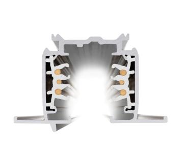 Preview: S-TRACK 3-Phasen-Einbauschiene, DALI, PHASE, 4 m, weiß