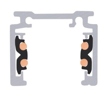 Preview: 4 m Aufbauschiene, 48V TRACK, schwarz, DALI