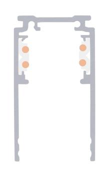 1 m Aufbauschiene tief, 48V TRACK, weiß, DALI