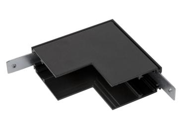 Preview: L-Verbinder mechanisch, 48V TRACK, für Aufbauschiene tief, Stereo, schwarz