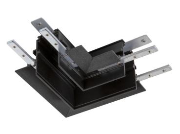 L-Verbinder, 48V TRACK, für Einbauschiene tief, links, schwarz