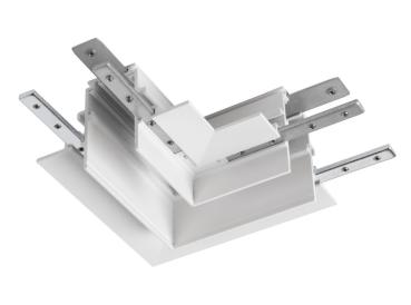 L-Verbinder mechanisch, 48V TRACK, für Einbauschiene tief, links, weiß