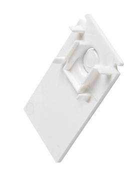Endkappe für Aufbauschiene tief, 48V TRACK, weiß