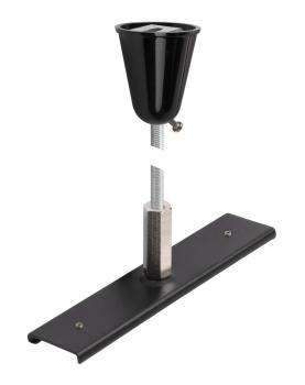 Schienenverstärkungsplatte mit Aufhängungsset, 48V TRACK, 1 m Stange, schwarz