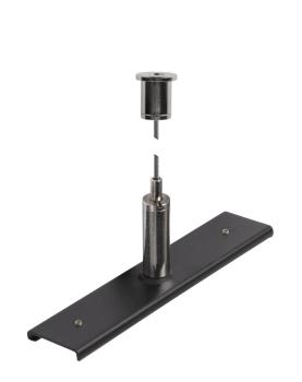 Schienenverstärkungsplatte mit Aufhängungsset, 48V TRACK, 3 m Drahtseil, schwarz