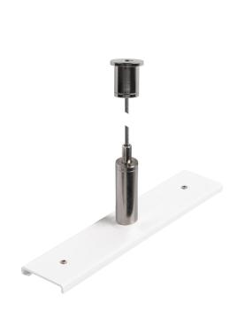 Schienenverstärkungsplatte mit Aufhängungsset, 48V TRACK, 3 m Drahtseil, weiß