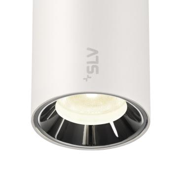 Preview: NUMINOS® XS, 48V Spot, rund, 4000 K, 8.7 W, DALI 2, 55°, matt weiß / glänzend chrom