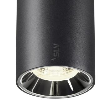 Preview: NUMINOS® S, 48V Spot, rund, 4000 K, 16 W, DALI 2, 55°, matt schwarz / glänzend chrom