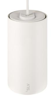 Preview: NUMINOS® S, 48V Pendelleuchte, Pendellänge 150 cm, 4000 K, 40°, DALI 2, matt weiß / matt schwarz