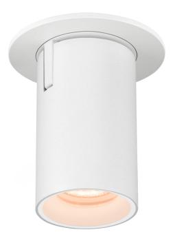 NUMINOS® PROJECTOR XS, Deckeneinbauleuchte, 2700 K, 40°, zylindrisch, weiß / weiß