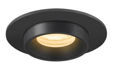 NUMINOS® PROJECTOR XS, Deckeneinbauleuchte, 3000 K, 55°, zylindrisch, schwarz / schwarz