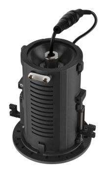 NUMINOS® PROJECTOR XS, Deckeneinbauleuchte, 3000 K, 55°, zylindrisch, schwarz / schwarz