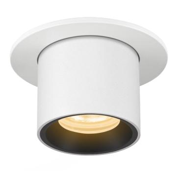 NUMINOS® PROJECTOR XS, Deckeneinbauleuchte, 3000 K, 20°, zylindrisch, weiß / schwarz