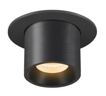 NUMINOS® PROJECTOR S, Deckeneinbauleuchte, 3000 K, 55°, zylindrisch, schwarz / schwarz