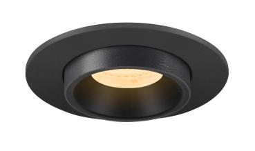 NUMINOS® PROJECTOR S, Deckeneinbauleuchte, 3000 K, 55°, zylindrisch, schwarz / schwarz