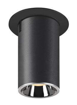 NUMINOS® PROJECTOR M, Deckeneinbauleuchte, 3000 K, 20°, zylindrisch, schwarz / chrom
