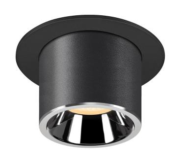 NUMINOS® PROJECTOR M, Deckeneinbauleuchte, 3000 K, 20°, zylindrisch, schwarz / chrom