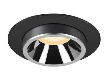 NUMINOS® PROJECTOR M, Deckeneinbauleuchte, 3000 K, 20°, zylindrisch, schwarz / chrom