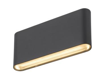 OVAL 18 WL, Wandaufbauleuchte 2700/3000 K, 10 W, schwarz