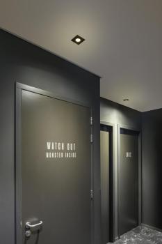 UNIVERSAL DOWNLIGHT Abdeckung, für Downlight IP20, schwenkbar, eckig, schwarz