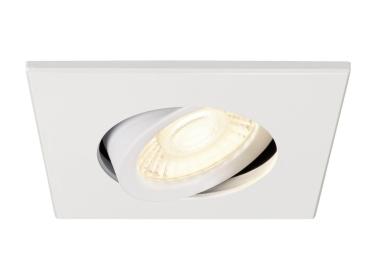 Preview: UNIVERSAL DOWNLIGHT Abdeckung, für Downlight IP20, schwenkbar, eckig, weiss