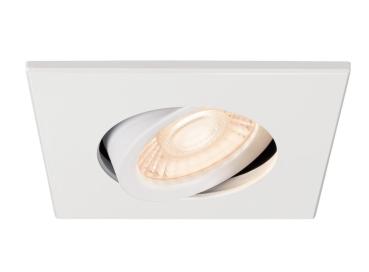 Preview: UNIVERSAL DOWNLIGHT Abdeckung, für Downlight IP20, schwenkbar, eckig, weiss