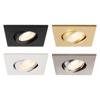 UNIVERSAL DOWNLIGHT Abdeckung, für Downlight IP20, schwenkbar, eckig, alu