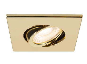 Preview: UNIVERSAL DOWNLIGHT Abdeckung, für Downlight IP20, schwenkbar, eckig, gold