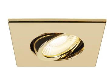 Preview: UNIVERSAL DOWNLIGHT Abdeckung, für Downlight IP20, schwenkbar, eckig, gold
