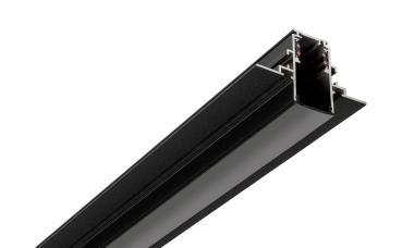 Preview: 48V TRACK Schienenabdeckung, 26 mm, für Aufbauschiene tief und Einbauschiene, 2 m, schwarz